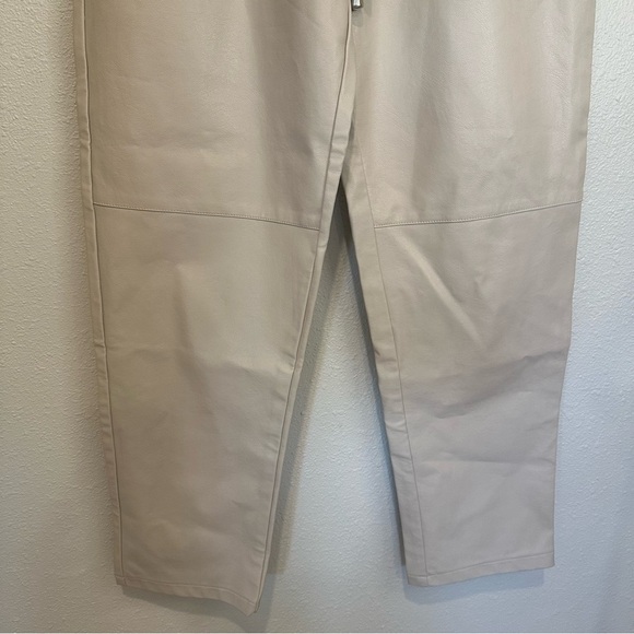 Lane 201 Women’s Cream Leather Joggers - Picture 8 of 14